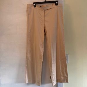 Escada Full Length Nude Color Cotton Stretch Wide Leg Pants NeverUsed